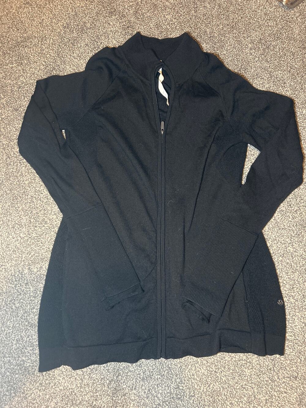 Lululemon time to thrive sweater jacket all lack size 12